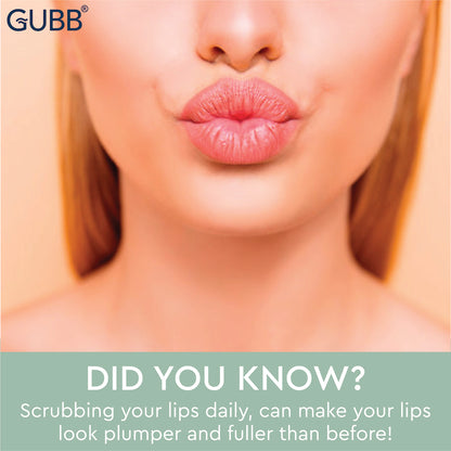 GUBB Lip Scrubber for Plump and Healthy Lips - Dual-Sided Benefits for Exfoliation and Deep Massage