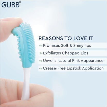 GUBB Lip Scrubber for Plump and Healthy Lips - Dual-Sided Benefits for Exfoliation and Deep Massage