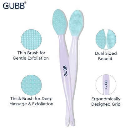 GUBB Lip Scrubber for Plump and Healthy Lips - Dual-Sided Benefits for Exfoliation and Deep Massage