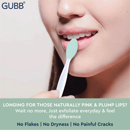 GUBB Lip Scrubber for Plump and Healthy Lips - Dual-Sided Benefits for Exfoliation and Deep Massage