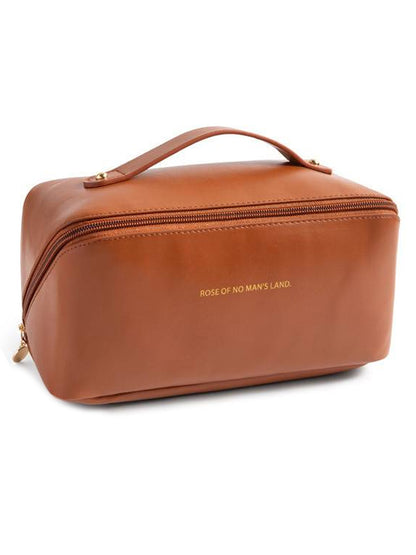 MAKEUP ORGANISER BAG BROWN