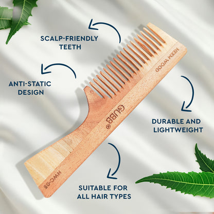 GUBB DETANGLING NEEM WOOD COMB NWC-05