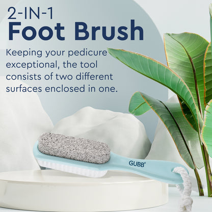 GUBB 2 IN 1 FOOT BRUSH WITH PUMICE STONE