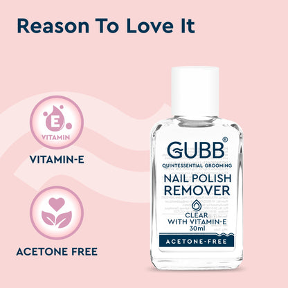 GUBB NAIL POLISH REMOVER CLEAR 30 ML