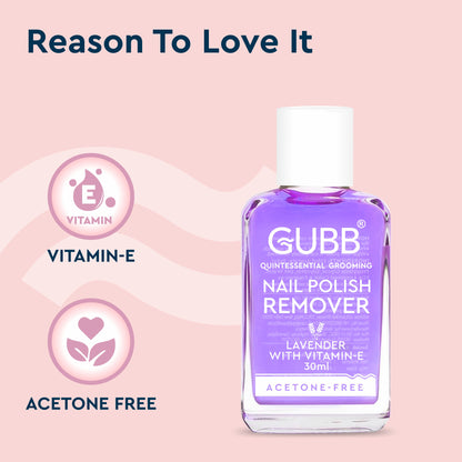 GUBB NAIL POLISH REMOVER LAVENDER 30 ML