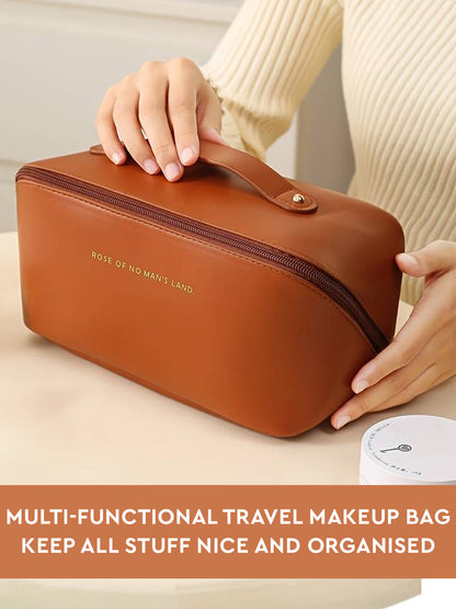 MAKEUP ORGANISER BAG BROWN