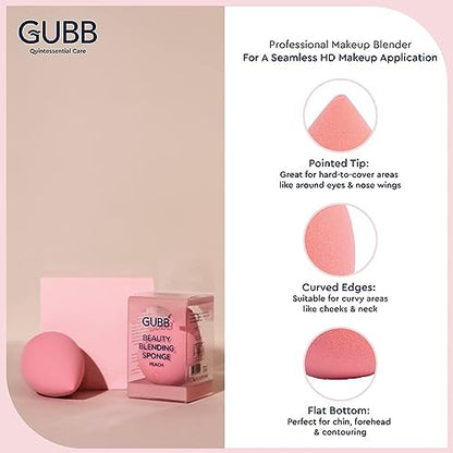 GUBB BEAUTY BLENDER SPONGE BRIGHT PEACH