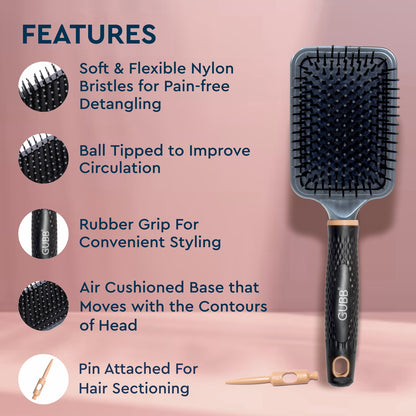 Gubb Paddle Brush With Pin Elite Range