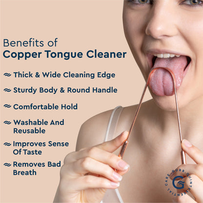 GUBB TONGUE CLEANER COPPER WITH HANDLE