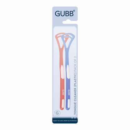 GUBB PLASTIC TONGUE CLEANER SET 2 PCS