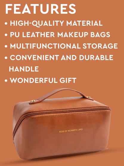 MAKEUP ORGANISER BAG BROWN