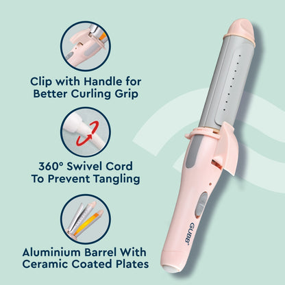 Gubb 2 In 1 Hair Curler & Straightener (GB-007)