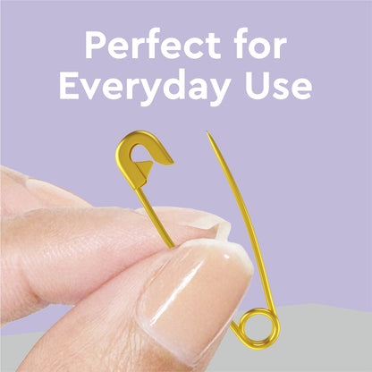 GUBB Golden Safety Pins – Assorted Sizes (Small, Medium, Large) Pack Of 24