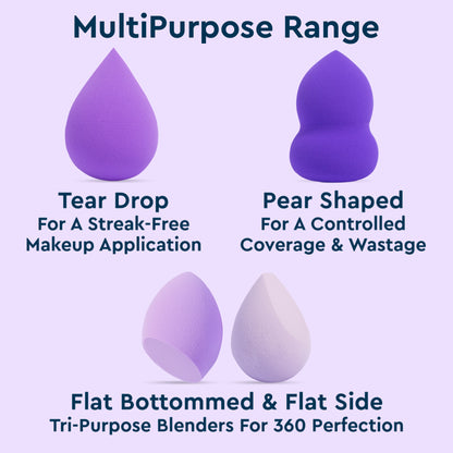 Gubb Beauty Blender Purple Pack Of 4