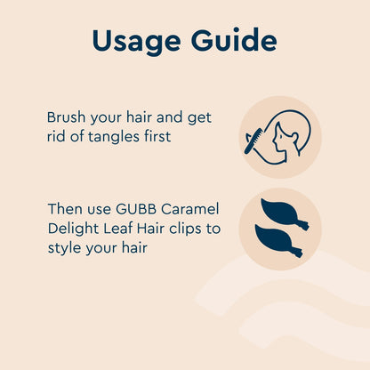 Gubb Caramel Delight Leaf Hair Clip