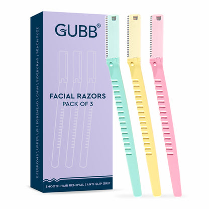 GUBB EYEBROW RAZOR FOR FACE (PACK OF 3 PCS)