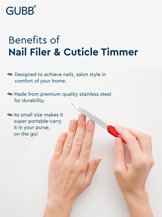 GUBB 2 IN 1 NAIL FILE & CUTICLE TRIMMER