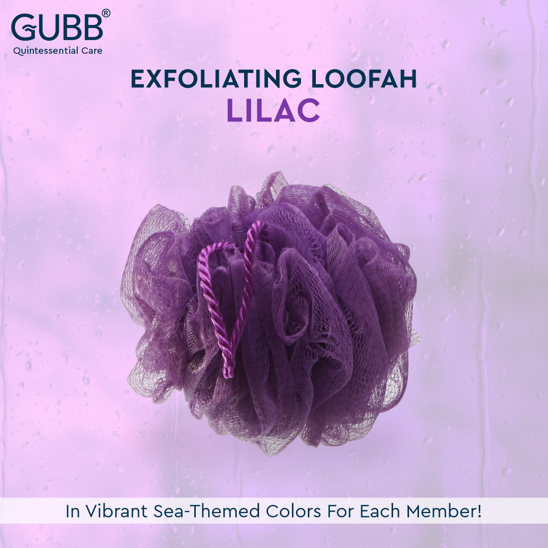 Luxe Sponge Round Loofah ( Lilac )