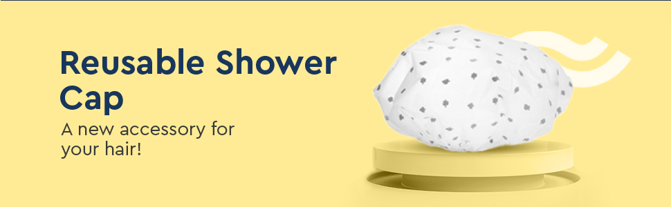  Shower Loofah Bath & Large Shower Cap Reusable for