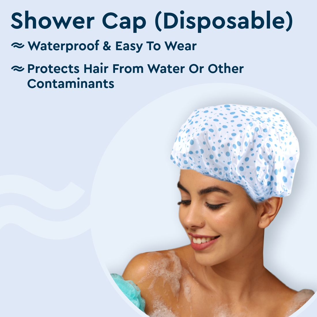 Shower Cap Disposable Pack of 2 - 4 Caps Each
