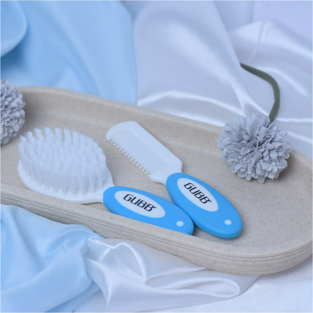 Baby Comb & Brush Set, Blue