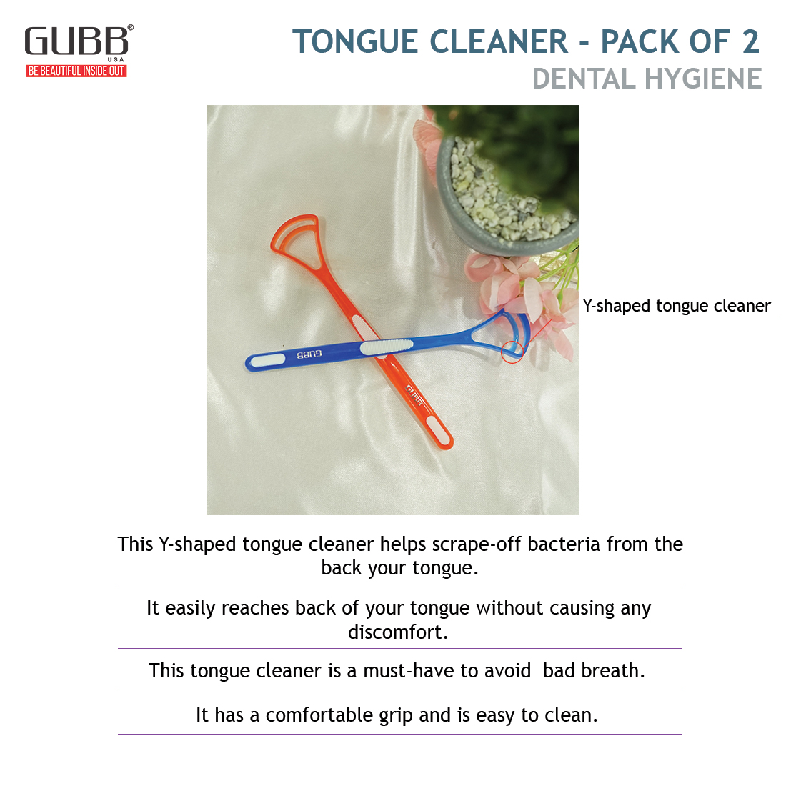 Tongue Cleaner Set 2 Pcs