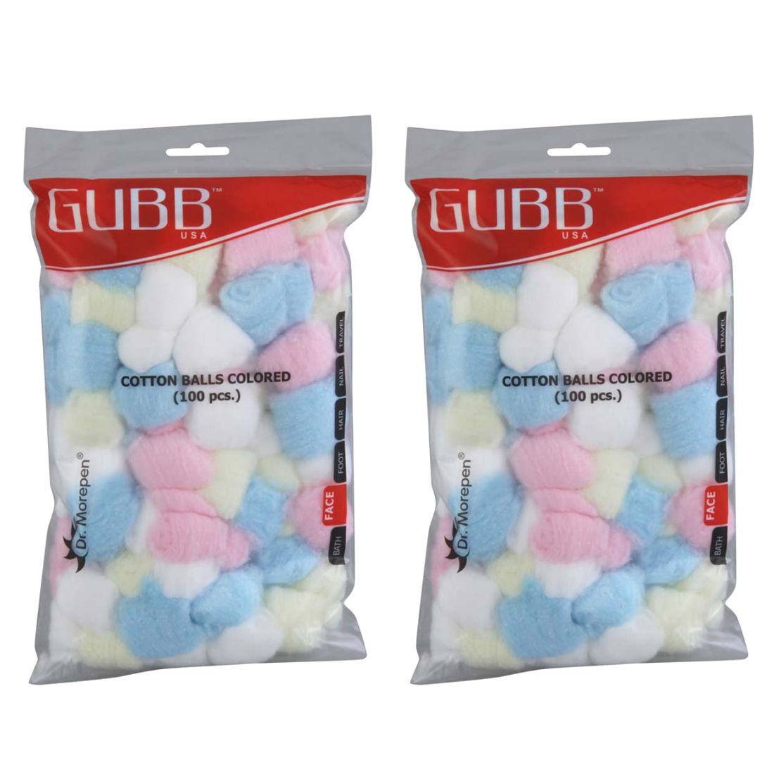 Coloured Cotton Balls Pack of 2