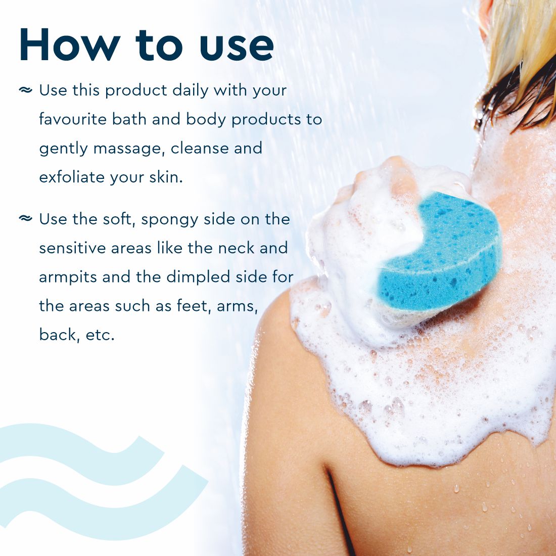 Dual Massage Bath Sponge Pack of 2