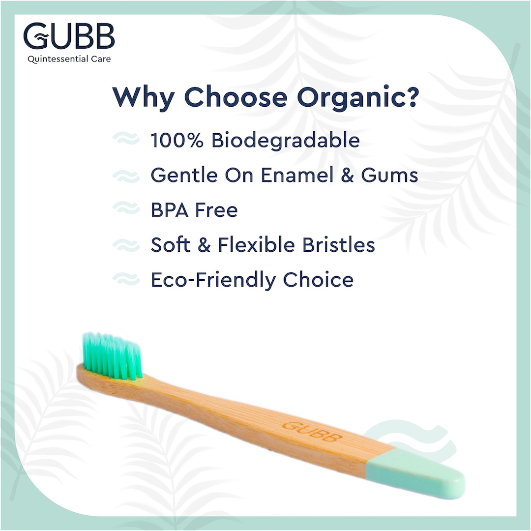 Organic Bamboo toothbrush KIDS Pack of 3