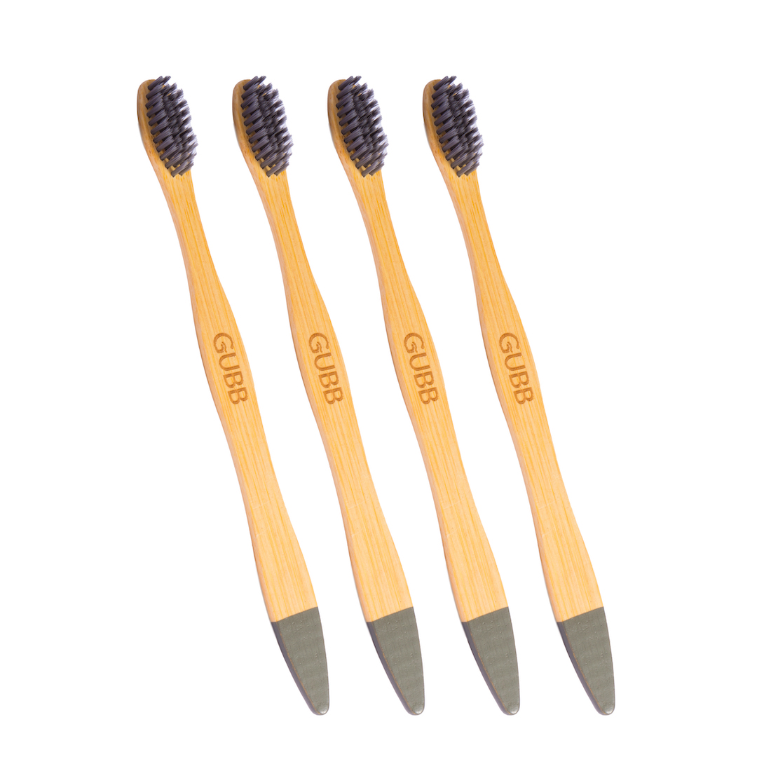 Organic bamboo toothbrush charcoal pack of 4