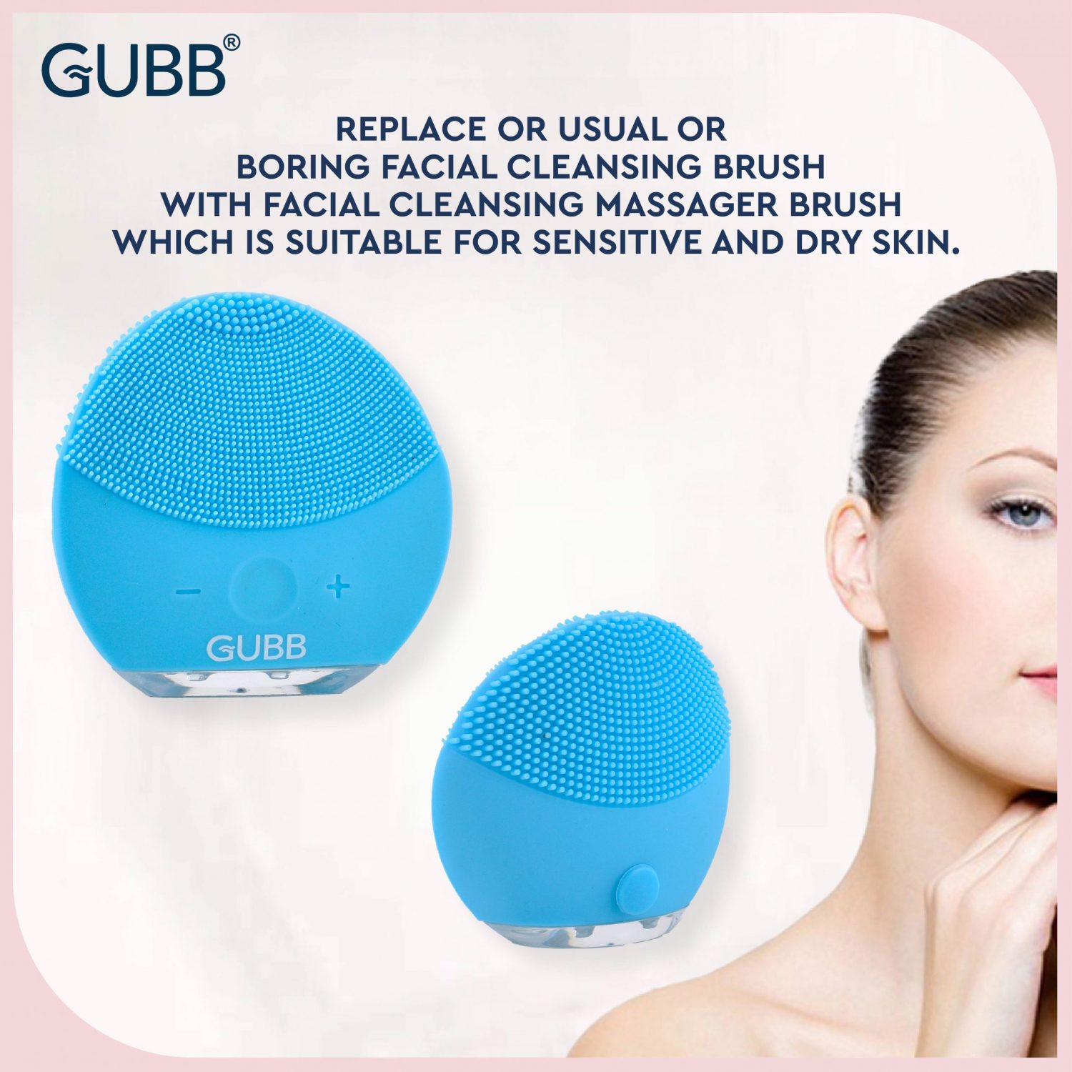 Facial Cleansing Massager Brush With USB