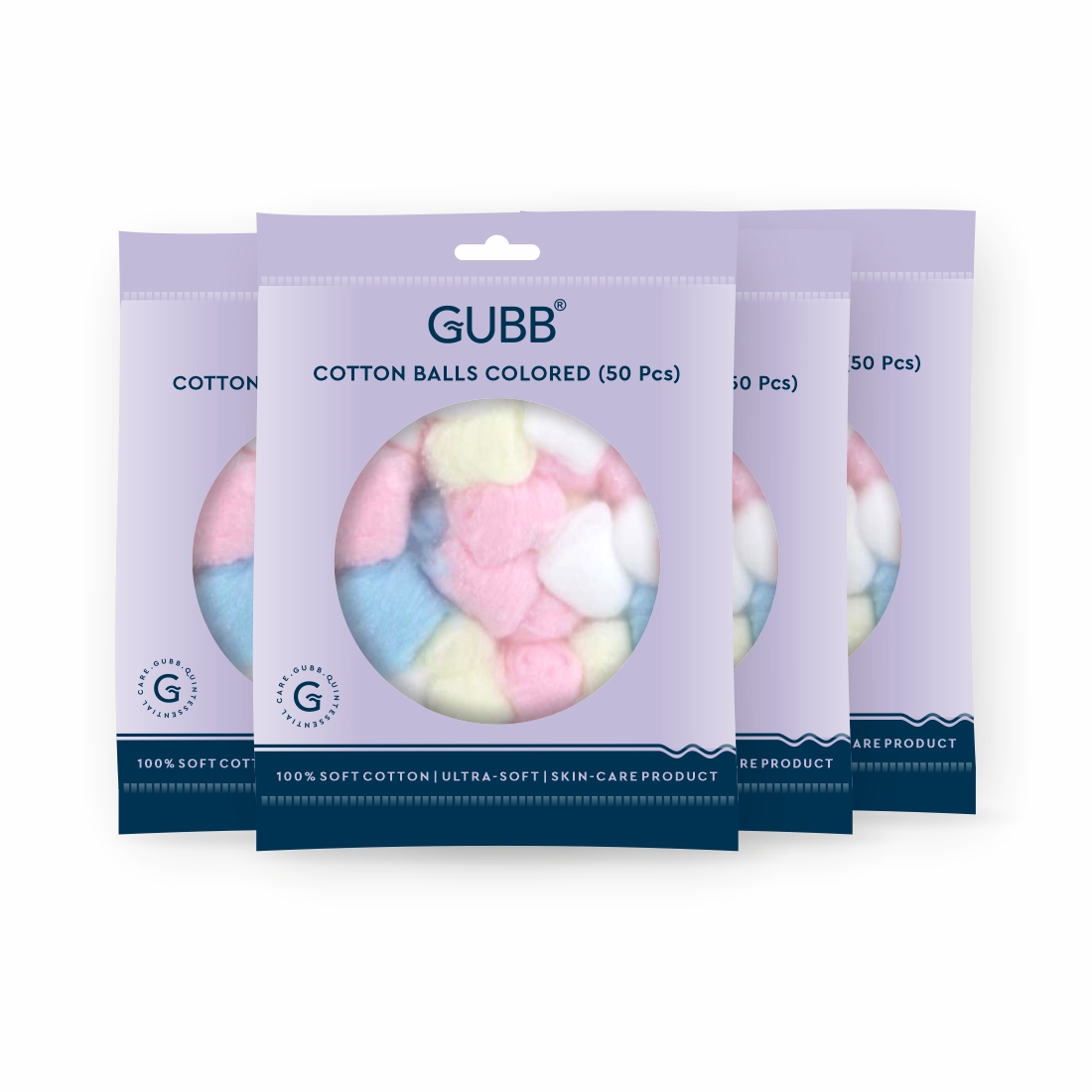 COTTON COLORED BALLS 50S PACK OF 4