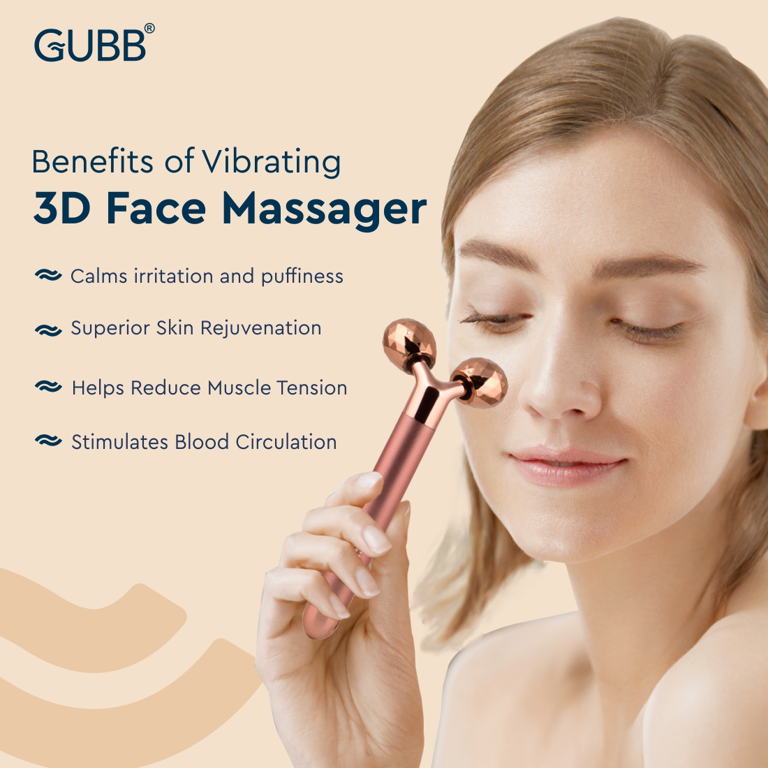 3D Vibrating Face Roller & Massager